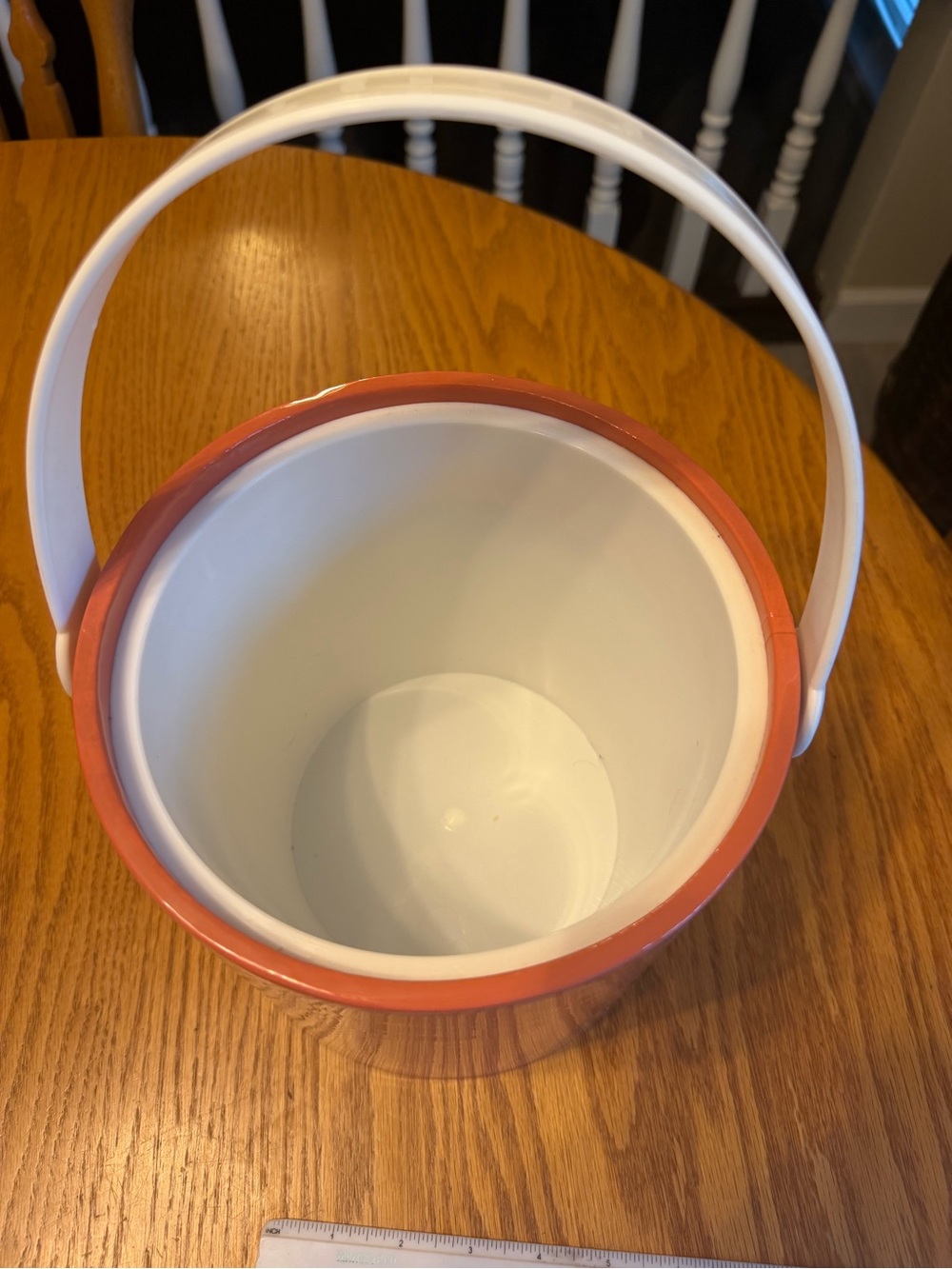 Vintage Mr Ice Bucket Orange Ice Bucket with Lid Made in the USA - Picture 5 of 6